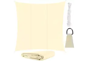 Schaduwdoek - waterdicht - vierkant - 360x360cm - beige