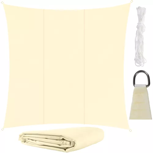 Schaduwdoek - waterdicht - vierkant - 360x360cm - beige