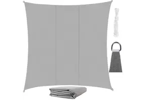 Schaduwdoek - waterdicht - vierkant - 360x360cm - grijs