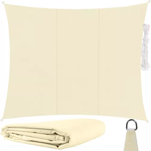 Schaduwdoek - waterdicht - rechthoek - 4x3 m - beige