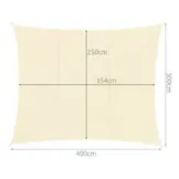 Schaduwdoek - waterdicht - rechthoek - 4x3 m - beige