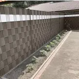 Vlechtband -  tuinafscheiding - met sluitclips - bruin - 19x350 cm