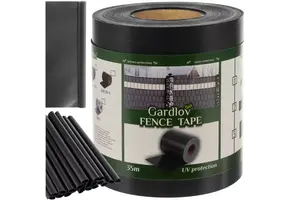 Vlechtband -  tuinafscheiding - met sluitclips - antraciet - 19x350 cm