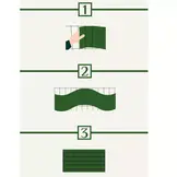 Vlechtband -  tuinafscheiding - met sluitclips - antraciet - 19x350 cm