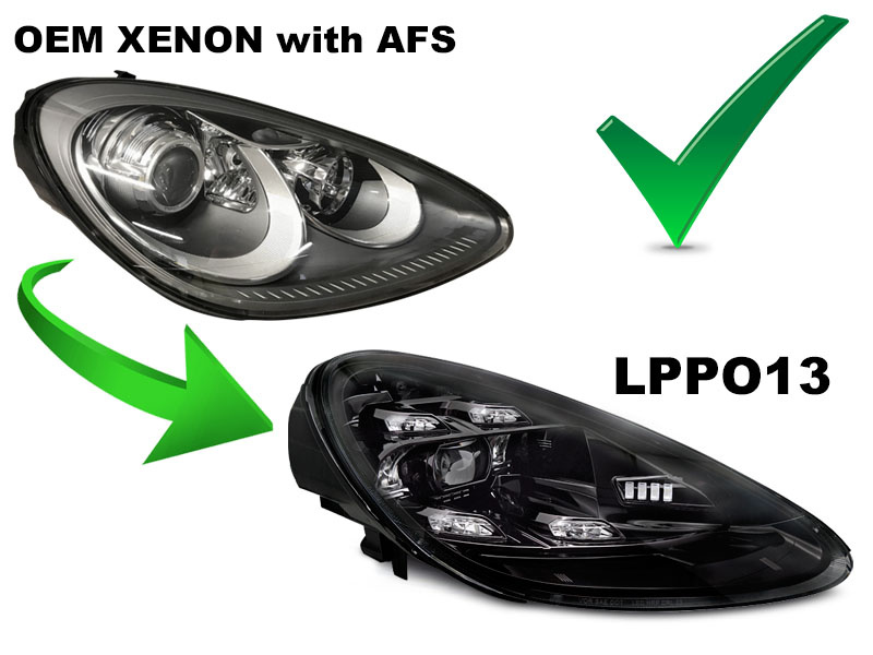Koplampen LED - voor Porsche Cayenne 2010-2015 - DRL - zwart