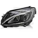 Koplamp links LED - voor Mercedes W205 2014-2018 sedan/station - TYC - zwart