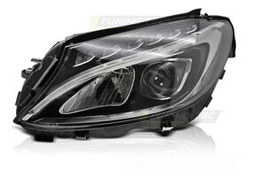 Koplamp links LED - voor Mercedes W205 2014-2018 sedan/station - TYC - zwart