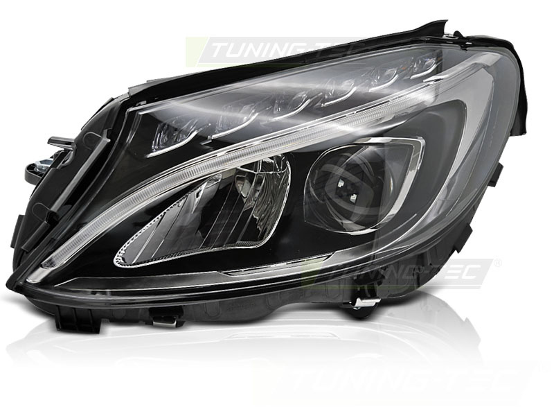 Koplamp links LED - voor Mercedes W205 2014-2018 sedan/station - TYC - zwart