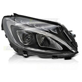 Koplamp rechts LED - geschikt voor Mercedes W205 2014-2018 sedan/station - TYC - zwart