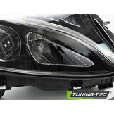 Koplamp rechts LED - voor Mercedes W205 2014-2018 sedan/station - TYC - zwart