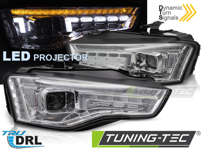 Koplampen LED - voor AUDI A5 2011-2016 - DRL - chroom