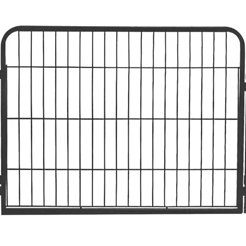 Puppyren - 160x160x80 cm - metaal - hondenkennel - zwart