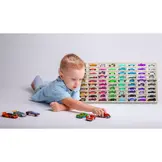 Vitrinekast voor speelgoedauto - 80 vakjes - 78,5x40x4,5 cm