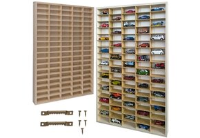 Vitrinekast voor speelgoedauto - 90 vakjes - 78,5x50x4,5 cm