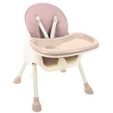 Kinderstoel - meegroei - eetstoel baby - 3-in-1 - roze