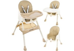 Kinderstoel - meegroei - eetstoel baby - 3-in-1 - beige
