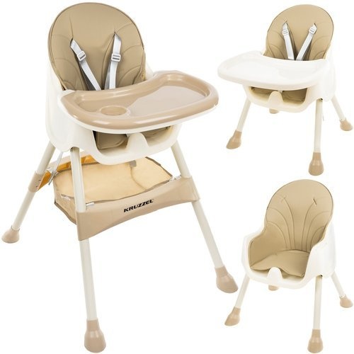Kinderstoel - meegroei - eetstoel baby - 3-in-1 - beige