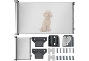 Traphekje oprolbaar - PVC - 85x13-160cm - veiligheidshek