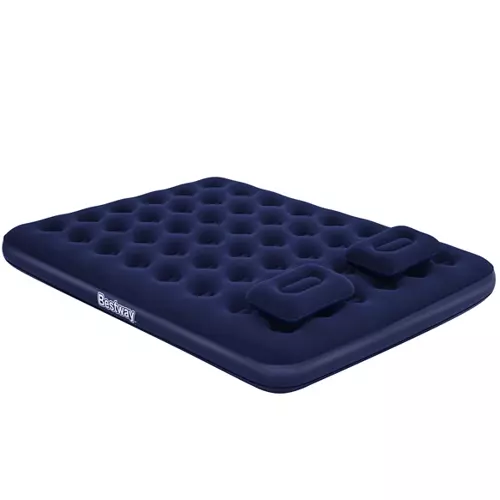 Bestway 2 persoons luchtbed + pomp + kussens - 203x152x22 cm