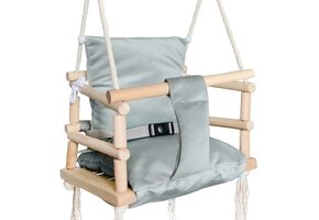 Baby schommelstoel - baby swing - 34x34x26 cm - grijs - >25 kg