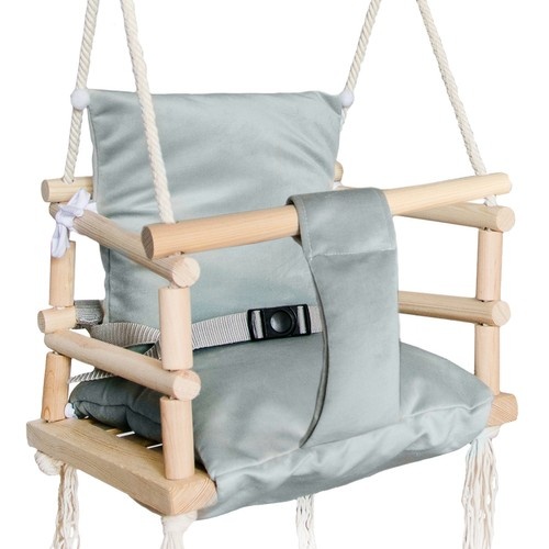 Baby schommelstoel - baby swing - 34x34x26 cm - grijs - >25 kg