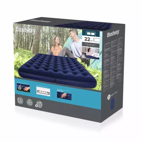 Bestway 2 persoons luchtbed - 203 x 183 x 22 cm - blauw