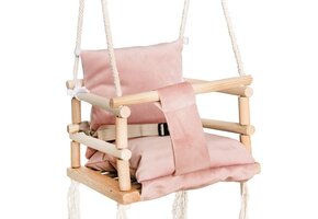 Baby schommelstoel - baby swing - 34x34x26 cm - roze - >25 kg