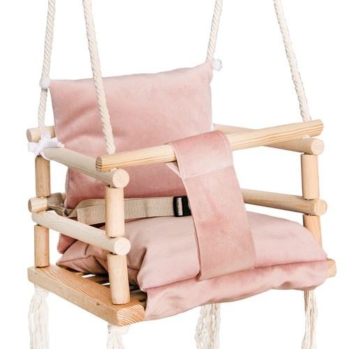 Baby schommelstoel - baby swing - 34x34x26 cm - roze - >25 kg