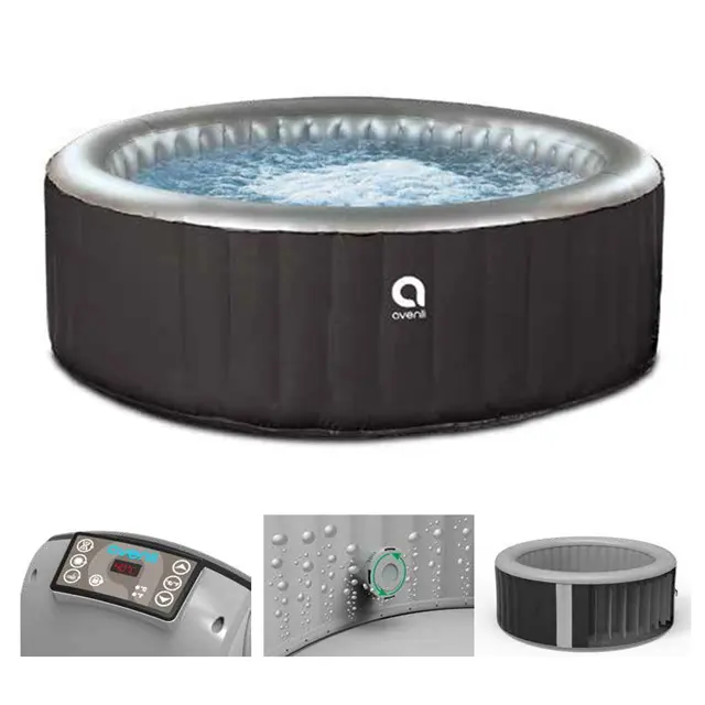 Avenli - bubbelbad buiten - opblaasbaar - 3 persoons - Ø 135 cm