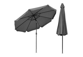 Tuinparasol - grijs - zwengel - kantelbaar - 300x250cm