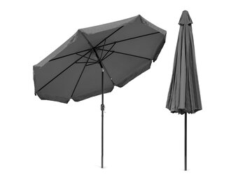 Tuinparasol - grijs - zwengel - kantelbaar - 300x250cm