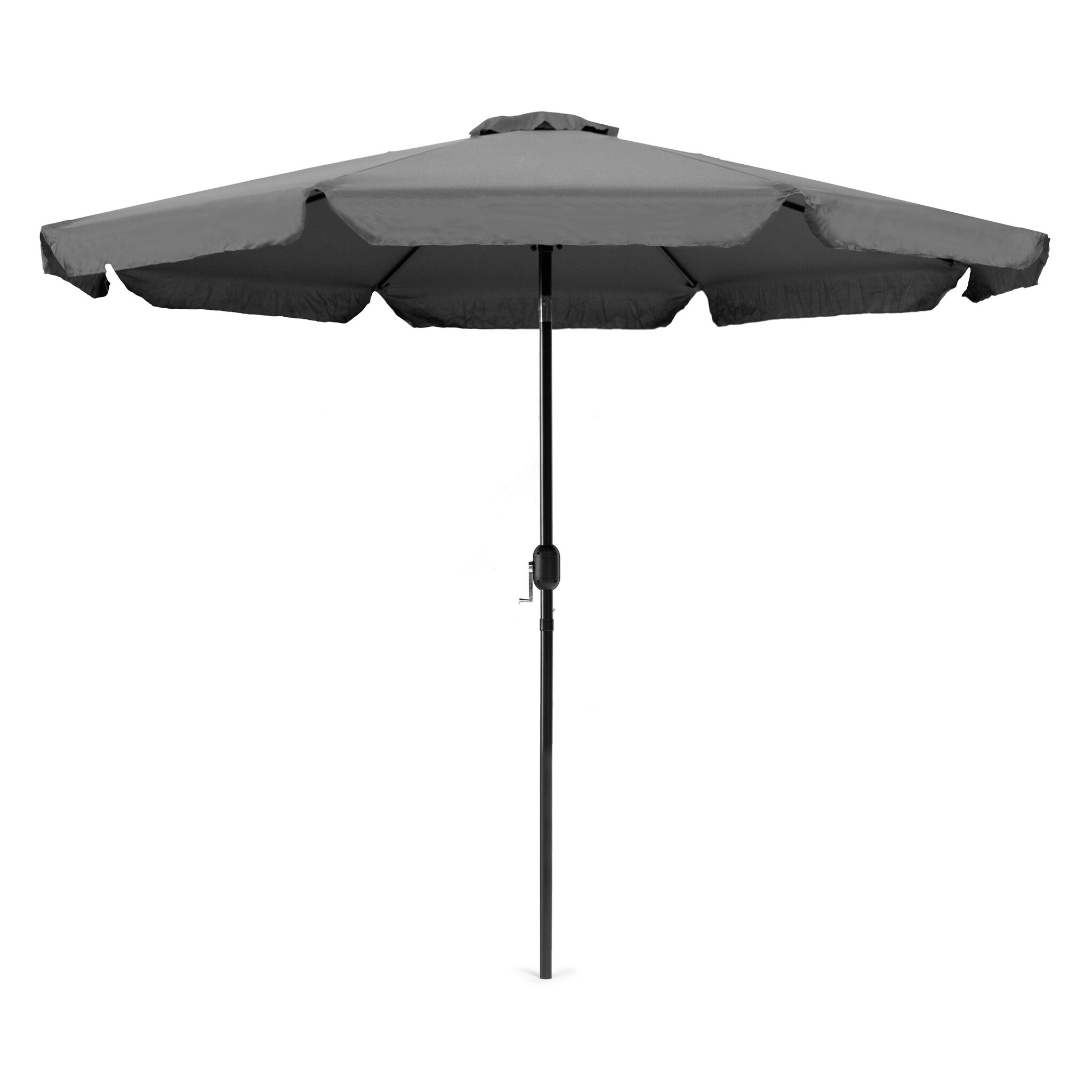 Tuinparasol - grijs - zwengel - kantelbaar - 300x250cm