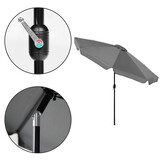 Tuinparasol - grijs - zwengel - kantelbaar - 300x250cm