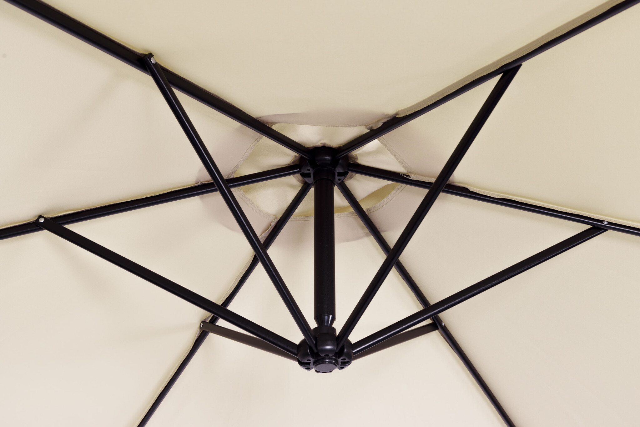 Zweefparasol - beige - opvouwbaar - Ø 3m - 270 cm hoog
