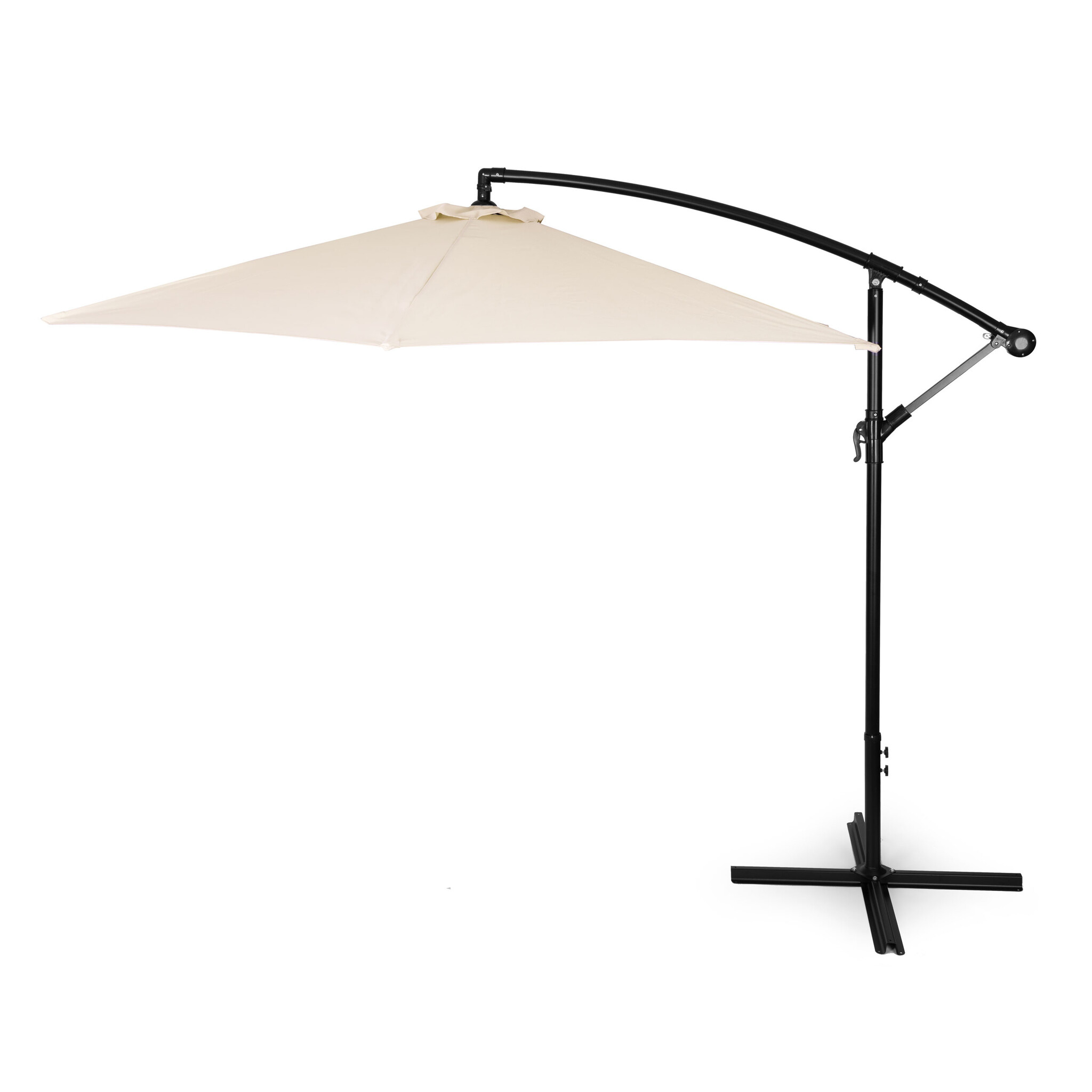 Zweefparasol - beige - opvouwbaar - Ø 3m - 270 cm hoog