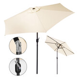 Tuinparasol - beige - zwengel - kantelbaar - 270cm