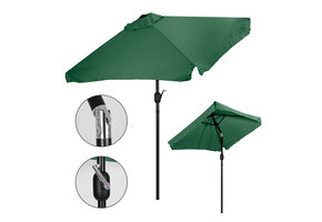 Rechthoekige tuinparasol - groen - kantelbaar - 200x140 cm