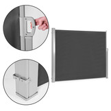 Uittrekbaar windscherm - antraciet - 300x180 cm - terras & tuin