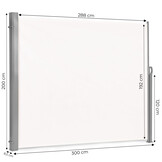 Uittrekbaar windscherm - beige - 300x200 cm - voor terras & tuin