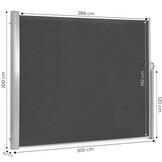 Uittrekbaar windscherm - antraciet - 300x200 cm - terras & tuin
