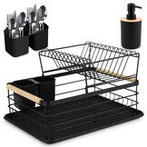 Afdruiprek - tweelaags - zwart - 40x30x25cm