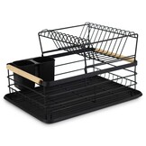 Afdruiprek - tweelaags - zwart - 40x30x25cm