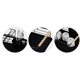 Afdruiprek - tweelaags - zwart - 40x30x25cm