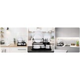 Afdruiprek - tweelaags - zwart - 40x30x25cm