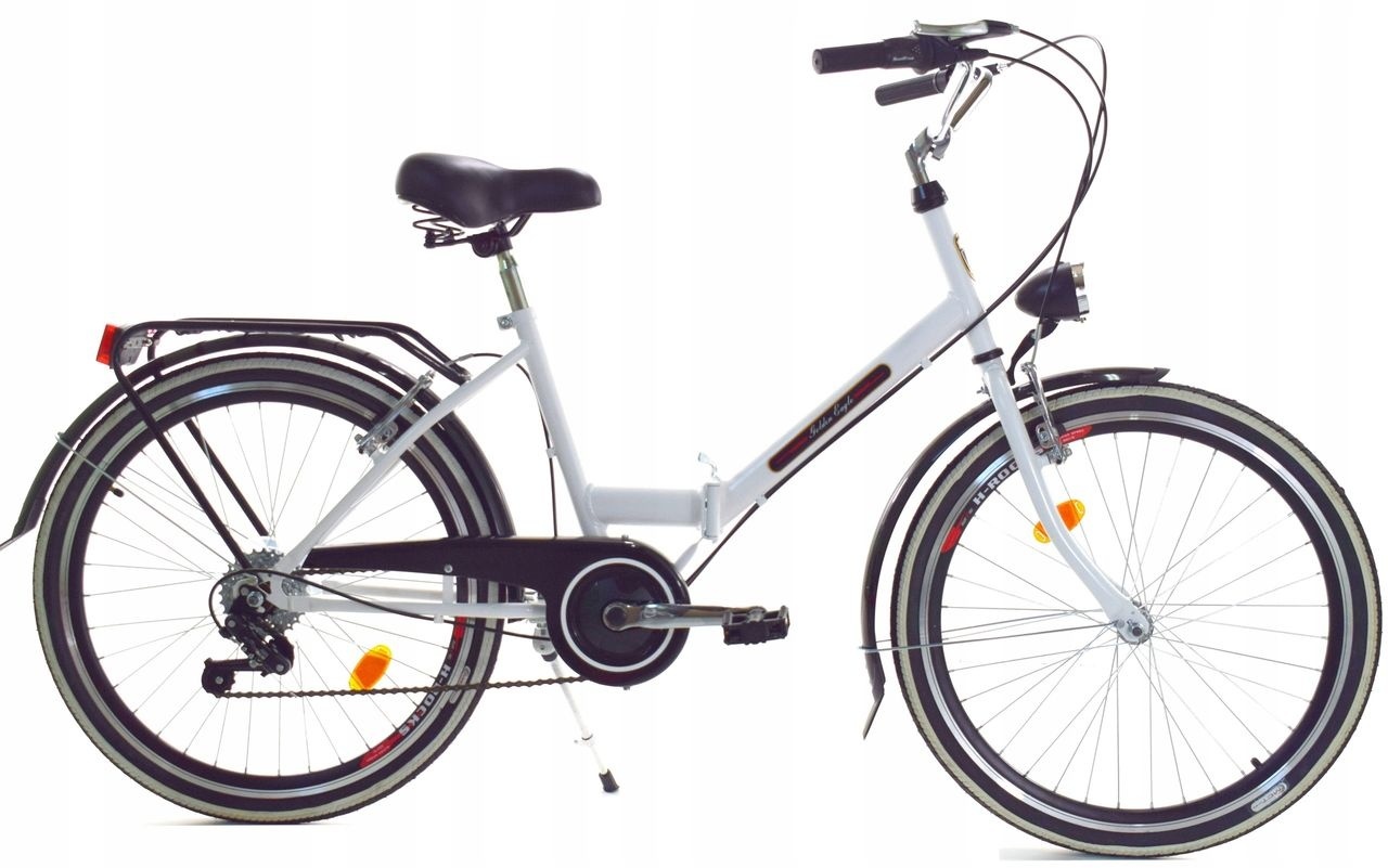 Vouwfiets - 24 inch - 6 versnellingen - wit, zwart