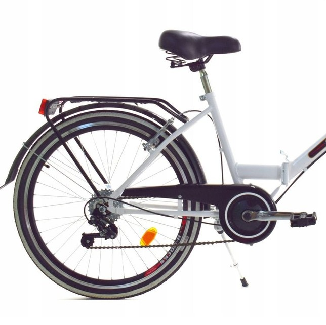 Vouwfiets - 24 inch - 6 versnellingen - wit, zwart
