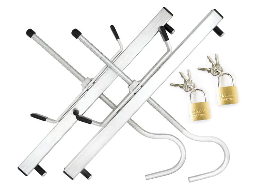 Ladderklem - imperiaal - met hangslot - tot 28 cm