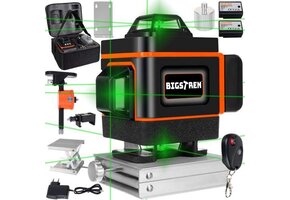 Kruislijnlaser - laser waterpas - tot 0,2 mm / 10 m nauwkeurig