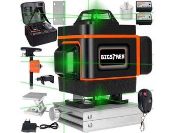 Kruislijnlaser - laser waterpas - tot 0,2 mm / 10 m nauwkeurig