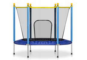 Trampoline met net - Ø 140 cm - tot 45 kg - blauw geel